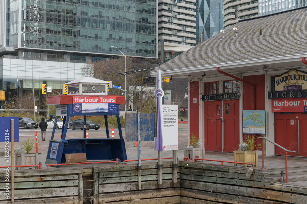 Fototapeta premium off season: Toronto Harbour Tours located at 145 Queens Quay W