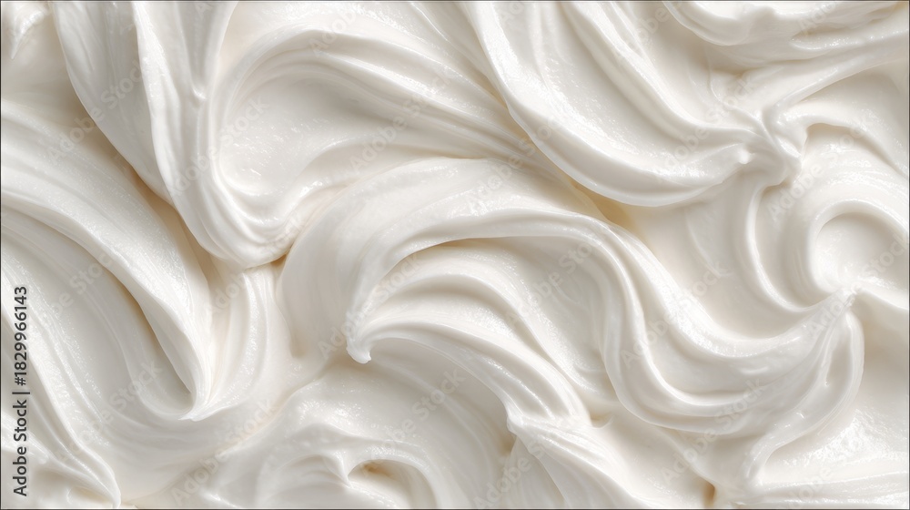 Obraz premium Organic plain yogurt close-up texture. Food background