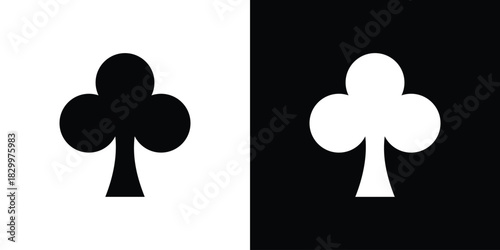 Club icons editable flat black and white icons pack. Vector EPS10