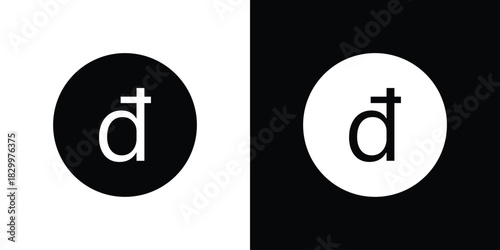 Dong icons editable flat black and white icons pack. Vector EPS10