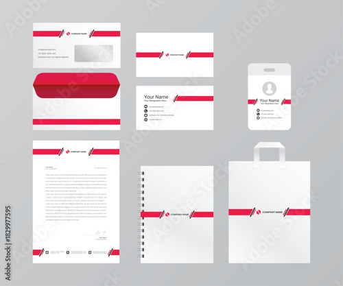 Classic corporate identity template design. Business Stationery Set Mockup. Stylish big set of business stationery items. Brand identity.