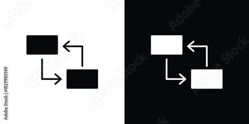 Replace icons editable flat black and white icons pack. Vector EPS10