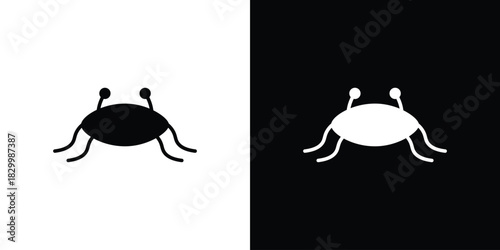 Spaghetti Monster Flying icons editable flat black and white icons pack. Vector EPS10