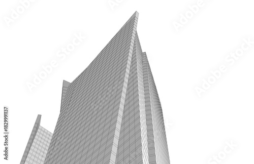 Abstract modern architecture, 3D rendering