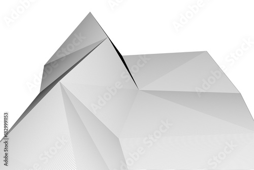 Abstract modern architecture, 3D rendering