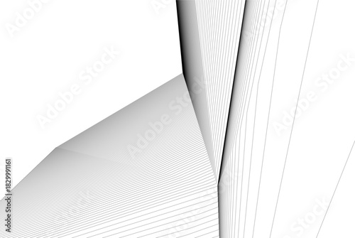 Abstract modern architecture, 3D rendering