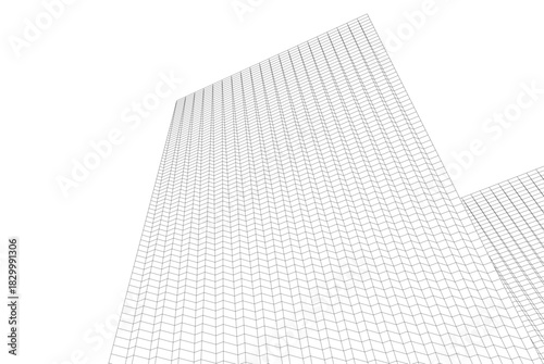 Abstract modern architecture, 3D rendering