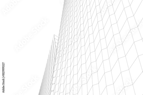 Abstract modern architecture, 3D rendering