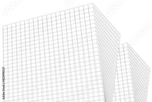 Abstract modern architecture, 3D rendering