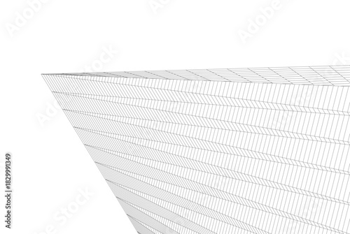 Abstract modern architecture, 3D rendering