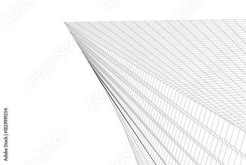 Abstract modern architecture, 3D rendering