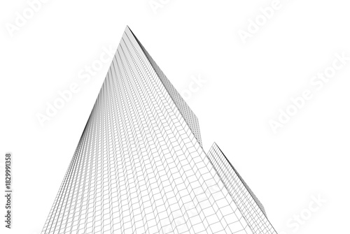 Abstract modern architecture, 3D rendering