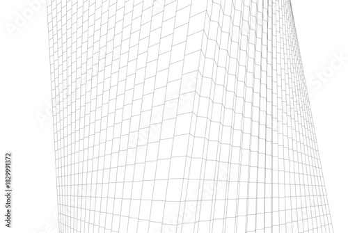 Abstract modern architecture, 3D rendering