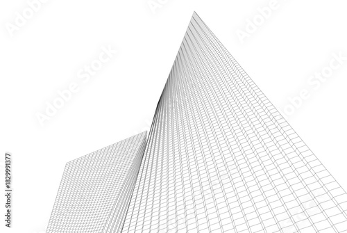 Abstract modern architecture, 3D rendering