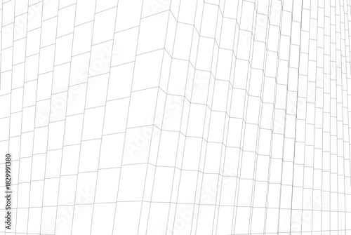 Abstract modern architecture, 3D rendering