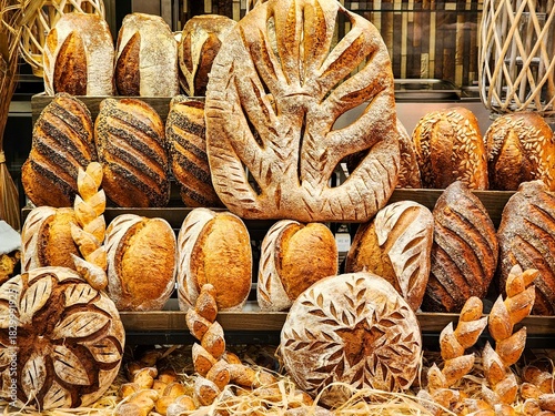 Assorted Artisan Breads Display