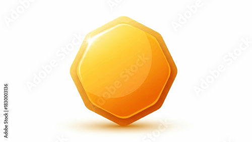 Honey Hexagon Icon – Clean Vector Honeycomb Cell