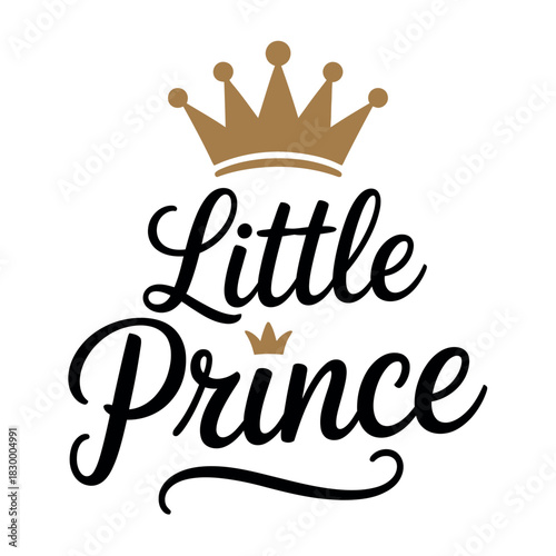 A golden crown sits above the elegant script text 'Little Prince'.