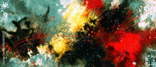 Colorful abstract celebrates New Year