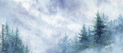 Winter magic and ethereal serenity in the woods