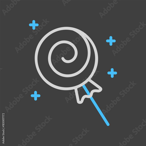 Lollipop sweet confectionery vector icon