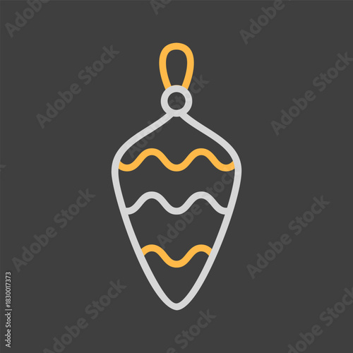 Christmas toy in vintage style vector icon