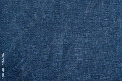 High-Resolution Dark Blue Linen Fabric Texture