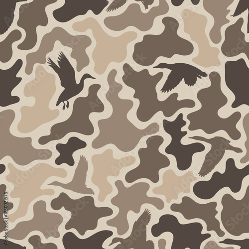 vector duck hunter camouflage pattern, hunting camo