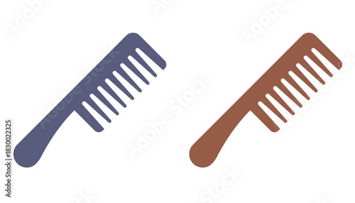 Comb for combing hair. Flat illustration.