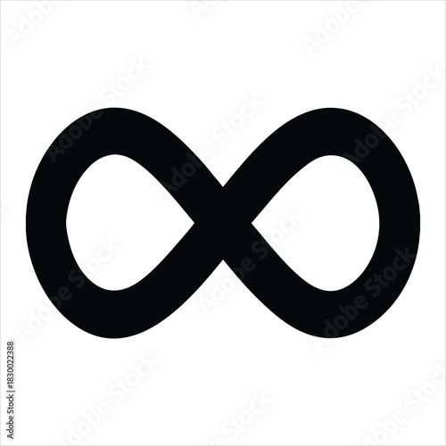 Infinity symbol silhouette icon representing endless time