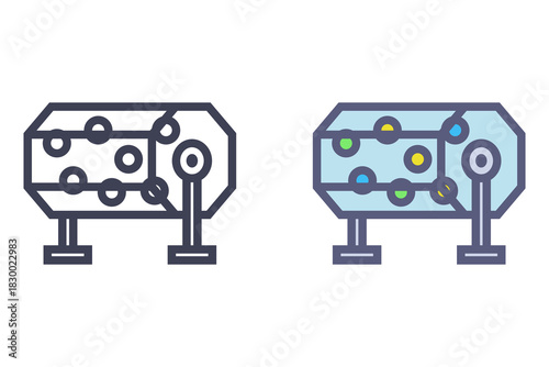 Lottery game with balls. Flat illustration
