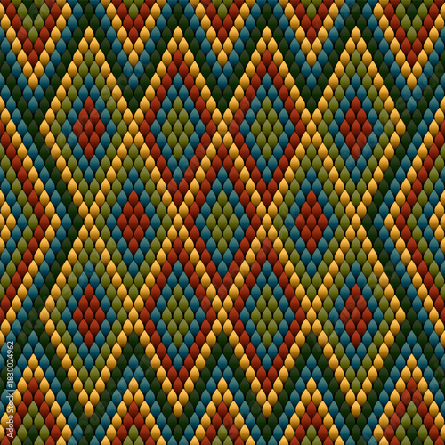 Pattern, ornament  ethnic, folk, geometric, mosaic for fabrics, interiors, ceramics and furniture in the Latin American style.