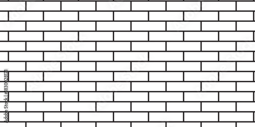 Seamless line brick concrete wall surface tiles. White brick wall texture and solid bricks seamless pattern background.	
