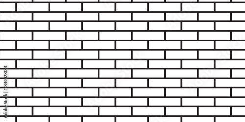 White brick wall texture and solid bricks seamless pattern background. Seamless mosaic stone concrete wall surface tiles. 