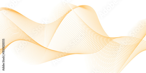 Dynamic minimal smoke sound line. Energy abstract smooth colorful gradient frequency isolated element creative blend. Science tech swirls with thin twisted connected vibration curve lines design.	