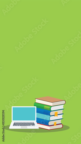 Online learning. Concept of webinar, business online training, education on computer or e-learning concept, video tutorial vector illustration.	