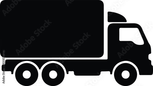 Illustration delivery truck transportation vehicle isolated silhouette vector