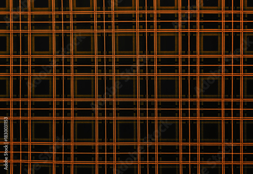 Diagonal orange brown black Stripe Seamless Repeat Seamless red and black checkered plaid pattern perfect for textile, clothing, wrapping paper, and diagonal background. Ideal for Christmas rustic