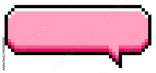 Pixel art pink text box