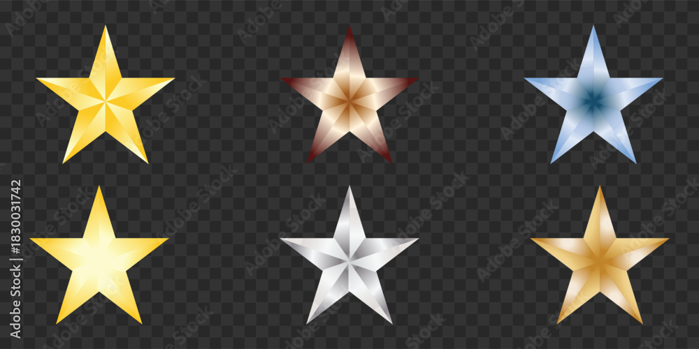 Obraz premium Star vector set Vector