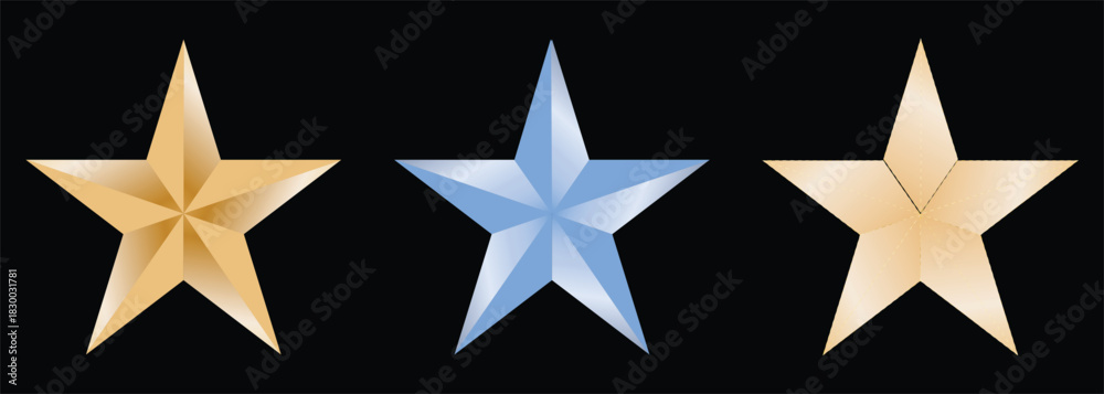 Obraz premium Star shapes on black background Vector