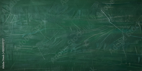 A blank dark green chalkboard style texture background.
