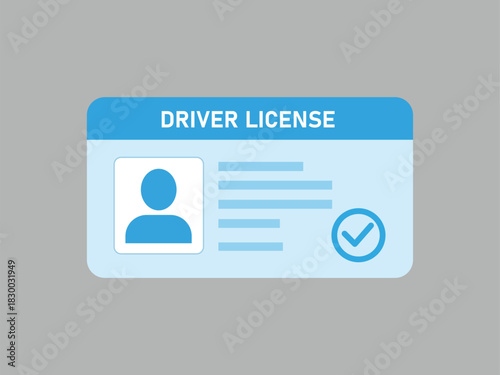 Illustration of a verified driver license identification card