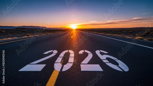 Road to 2026 with Sunrise – New Year Future Vision and Inspiration Concept