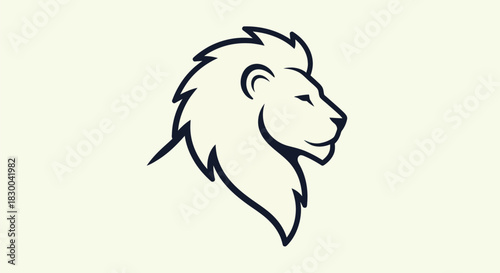 Elegant Lion Head Logo Design with Majestic Mane.