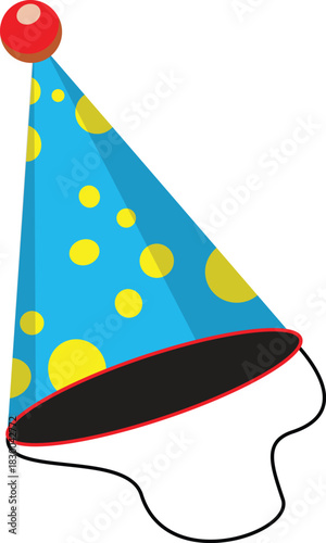 Blue and Yellow Birthday Hat