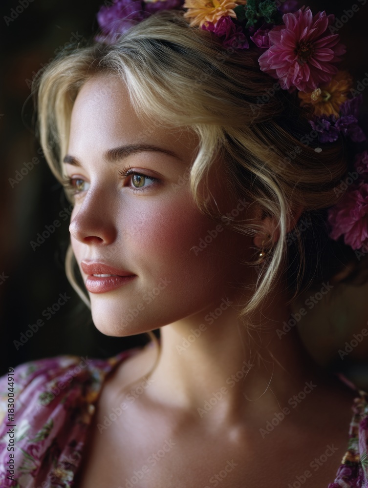 Fototapeta premium Portrait of Blonde Female Model