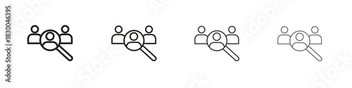 Hiring icon with Editable Strokes in thin to bold line styles