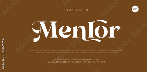 Minimalist serif fonts decorative wedding vintage retro logos. Minimal luxury font alphabet logo. Vector illustration