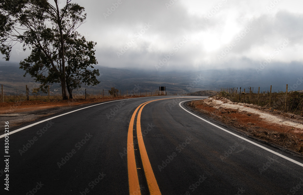 Fototapeta premium road in the fog